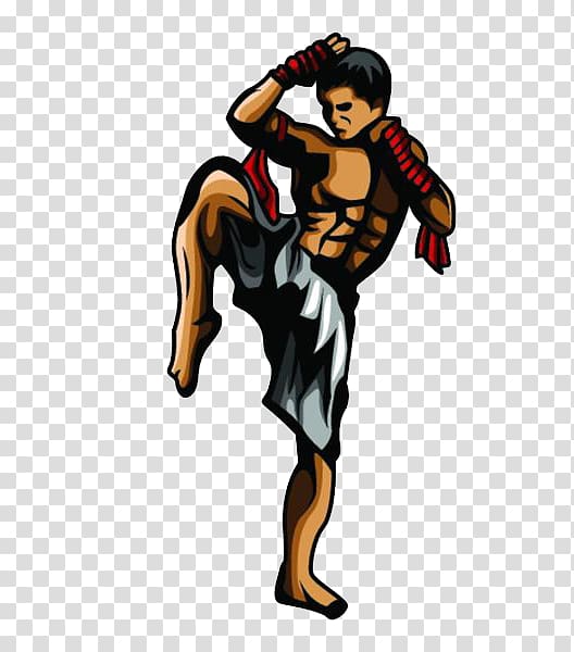 Kickboxing Muay Thai, A man who practices Samurai transparent background PNG clipart