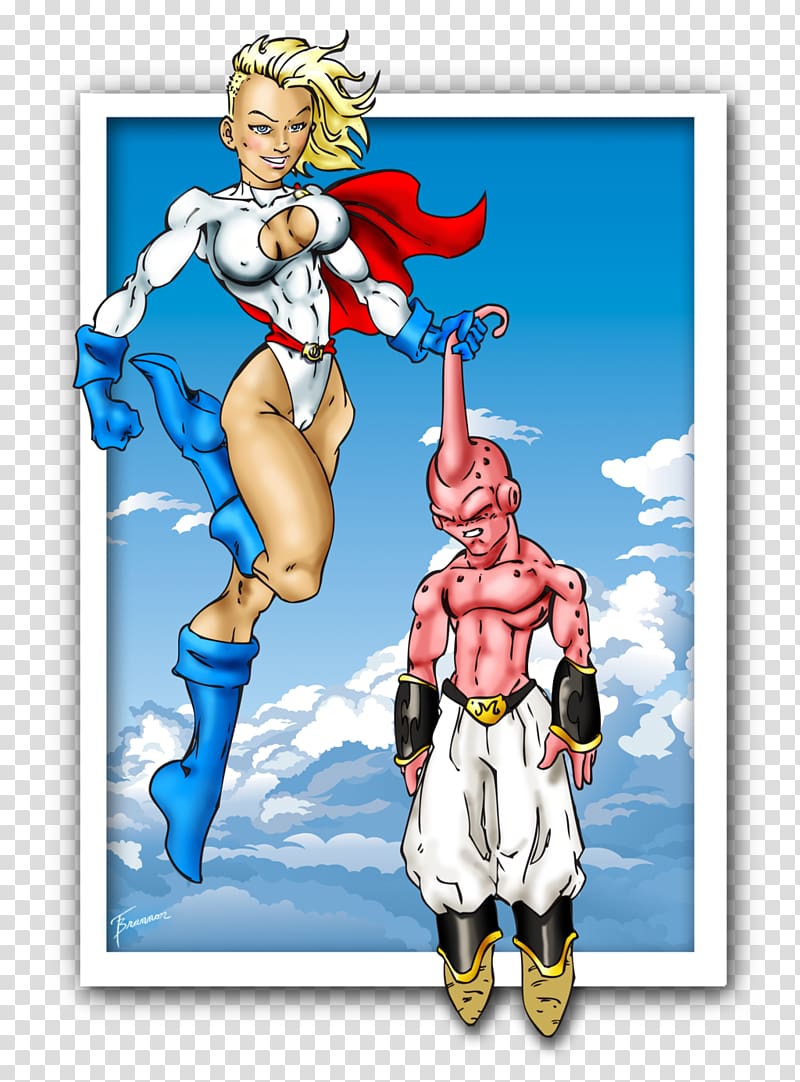 Power Girl Majin Buu Goku Art Superman, girl power transparent background PNG clipart