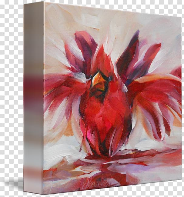 Rooster Acrylic paint Still life Watercolor painting, tulip transparent background PNG clipart
