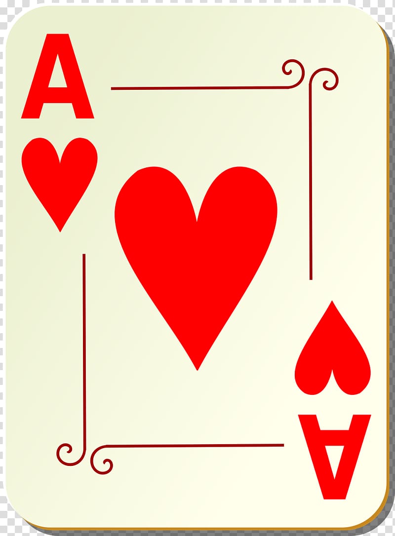 Playing card Ace of hearts Suit , cards transparent background PNG clipart