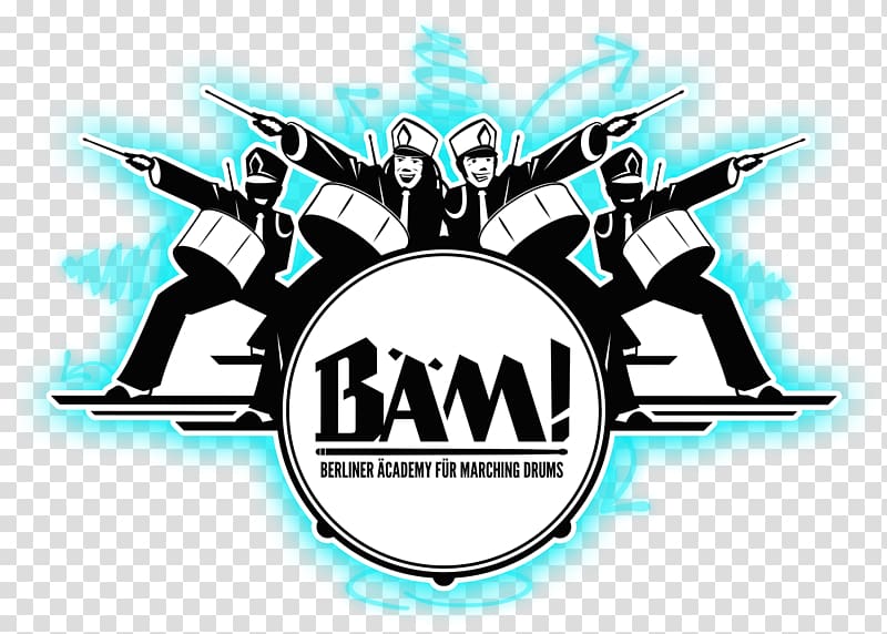 Bam Barliner Academy Fur Marching Drums logo, DrumLine-Schule Drummer Logo Drum and lyre corps, fox transparent background PNG clipart