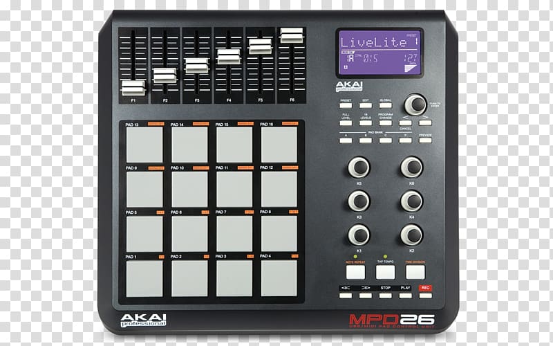 Akai MPD26 Akai MPD226 MIDI Controllers Akai MPC, musical instruments transparent background PNG clipart
