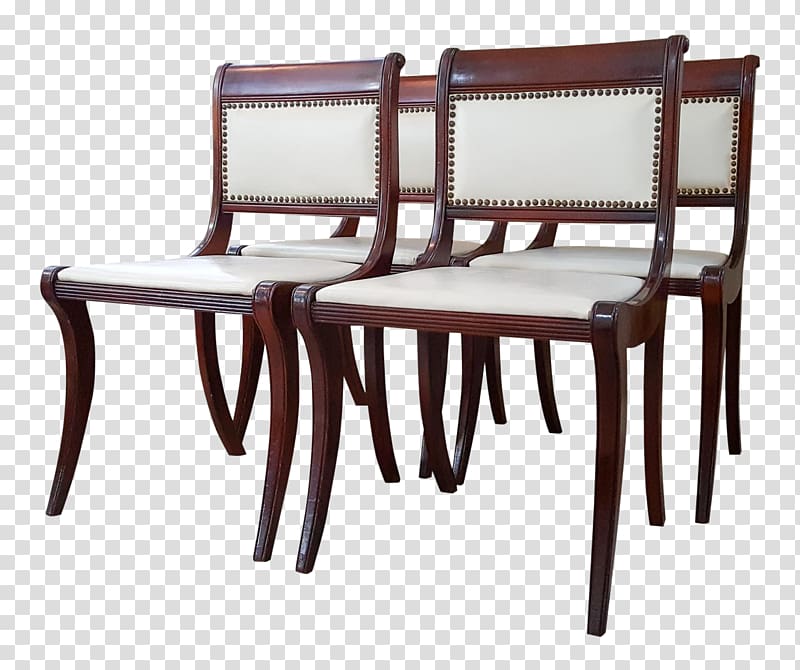 Table Chair Furniture Empire style Dining room, mahogany chair transparent background PNG clipart