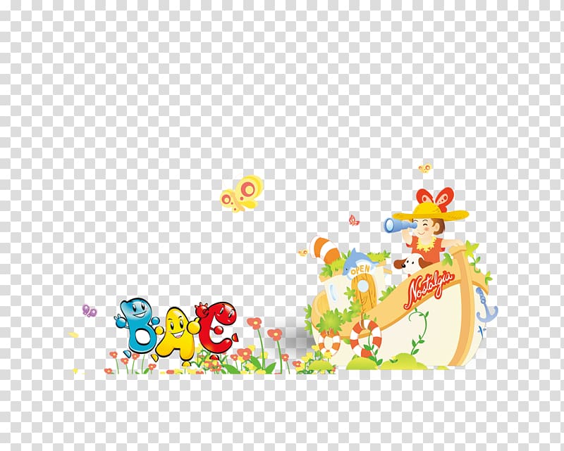 Child Flower Cartoon, ABC Child Care Flowers transparent background PNG clipart