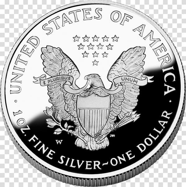 Dollar coin American Silver Eagle, American Silver Coin transparent background PNG clipart