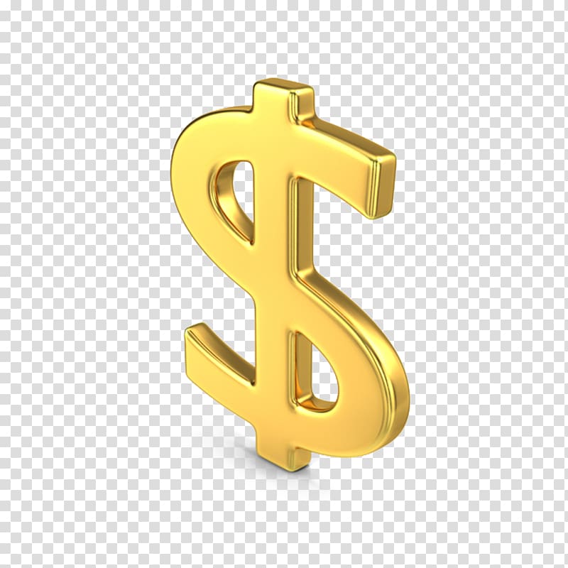 gold dollar sign transparent background PNG clipart