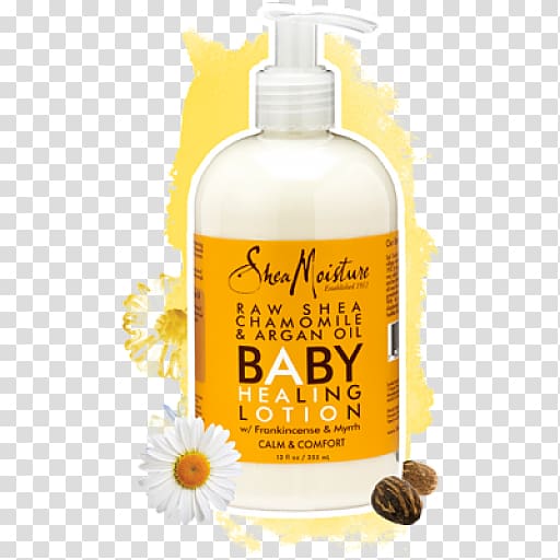 Shea Moisture Raw Shea Chamomile & Argan Oil Baby Healing Lotion Shea butter Dermatitis, chamomile Watercolor transparent background PNG clipart