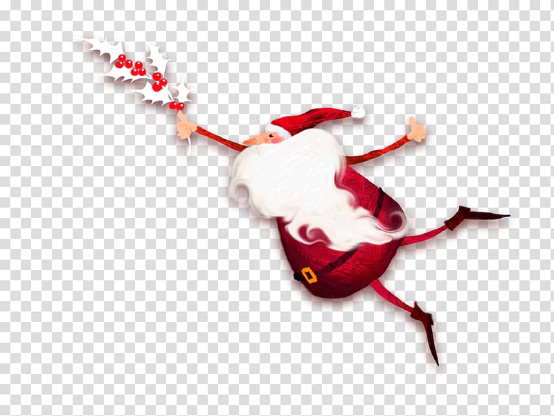 Santa Claus Flight Christmas, Flying Santa Claus transparent background PNG clipart