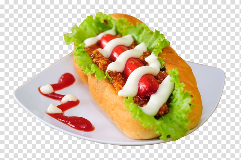 hot dog sandwich on plate, Chicago-style hot dog Sausage Hamburger Buffalo wing, Hot Dog transparent background PNG clipart