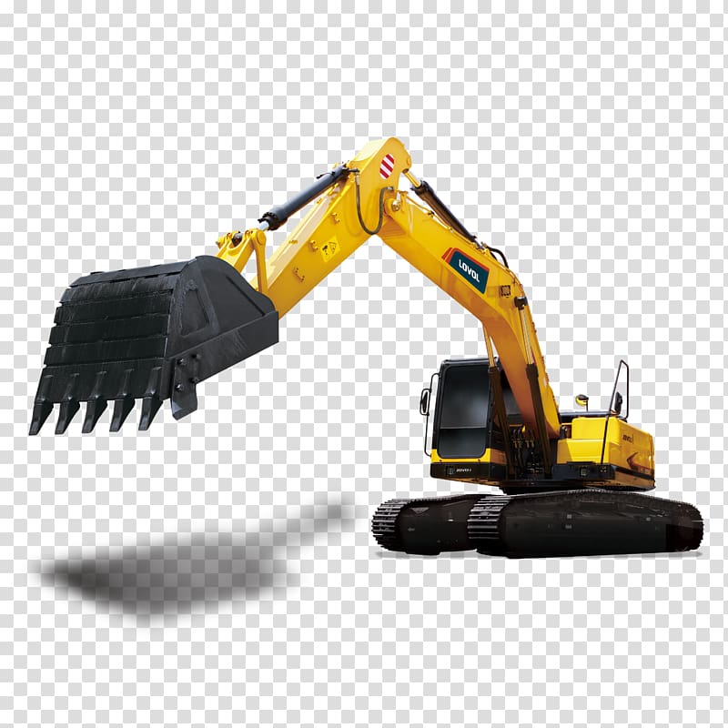 Heavy equipment Excavator Toy, Excavator material transparent background PNG clipart