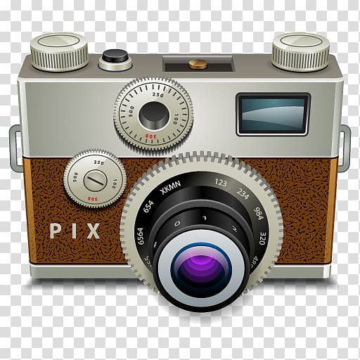 silver and brown PIX camera , Video camera Icon, camera transparent background PNG clipart