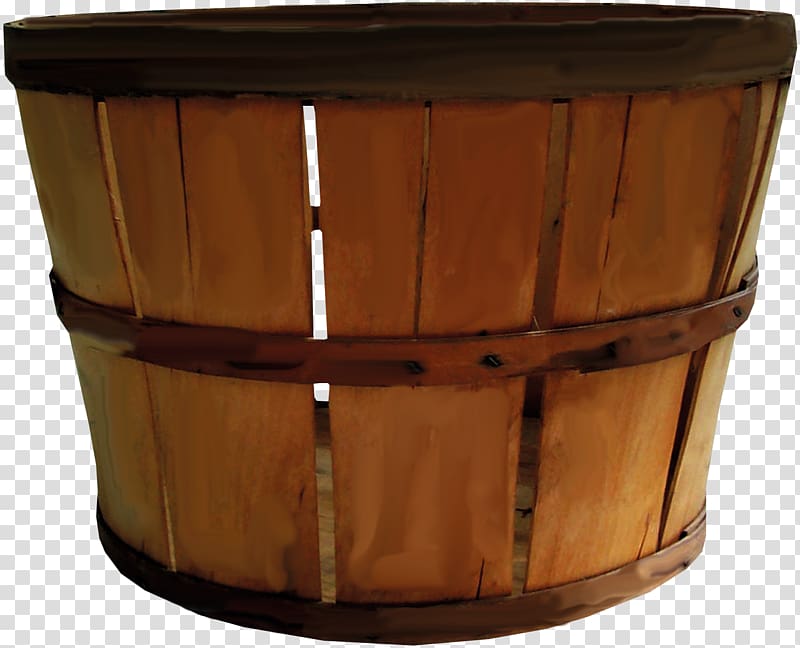 Bucket Wood, Vintage wooden bucket transparent background PNG clipart