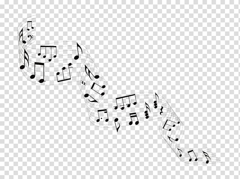 black musical note , Sheet music Musical note Staff, Dancing notes transparent background PNG clipart