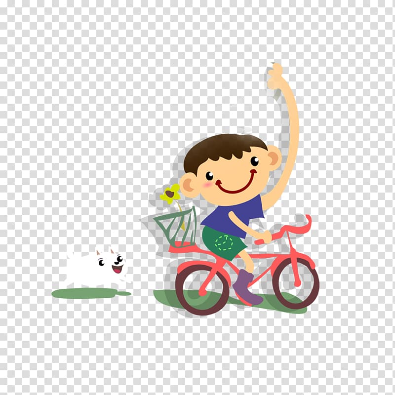 Bicycle Cycling Cartoon, Cartoon doll transparent background PNG clipart