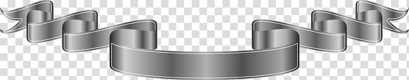 silver ribbon banner transparent background PNG clipart