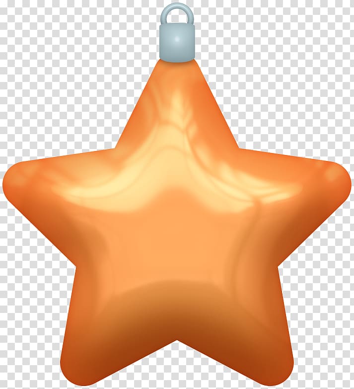 Orange , Orange five-pointed star transparent background PNG clipart