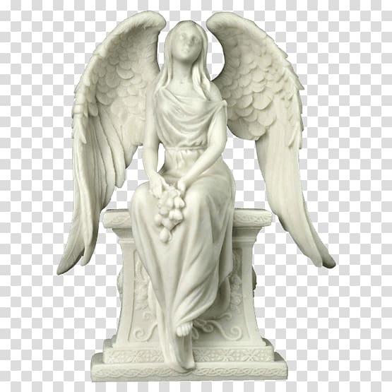 Angel of Grief Statue Weeping Angel Stone sculpture, valentine\'s day poster background material psd transparent background PNG clipart