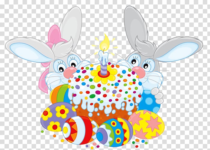 Rabbit Easter Bunny Happy Easter! Easter cake , rabbit transparent background PNG clipart