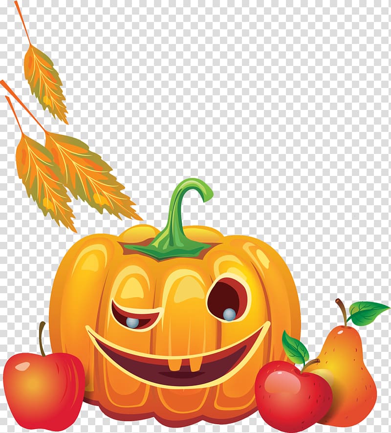 Pumpkin Cucurbita pepo , Halloween transparent background PNG clipart