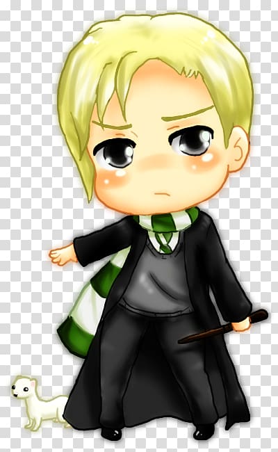 Draco Malfoy Chibi Fan art Character, Chibi transparent background PNG clipart