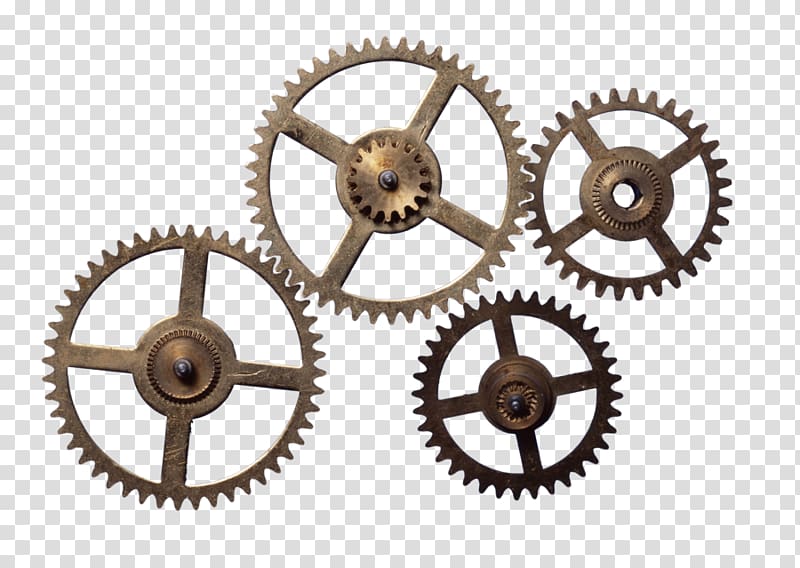 brown gears , Gear Manufacturing Industry, Steampunk Gear Free transparent background PNG clipart