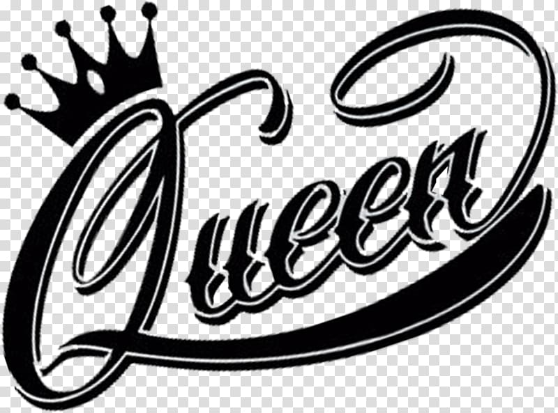 Queen illustration, Logo Queen Black and white, queen transparent background PNG clipart