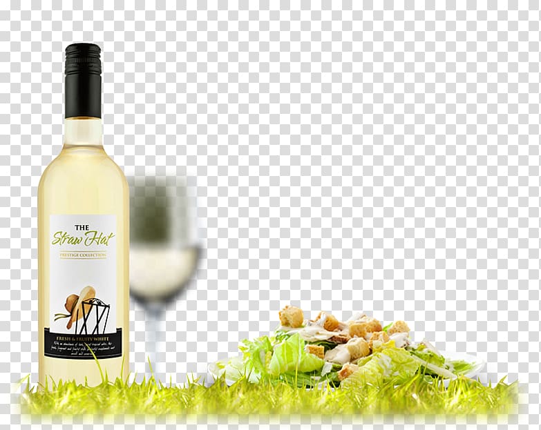 Liqueur White wine Glass bottle, tuna steak transparent background PNG clipart