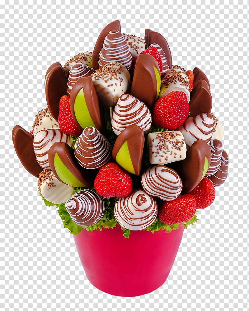 Chocolate Bonbon Fruit Gift Flower bouquet, personalized summer discount transparent background PNG clipart
