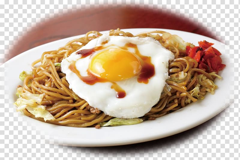 Yokote Fried noodles Fukujinzuke Fried egg 横手焼きそば, cooking transparent background PNG clipart