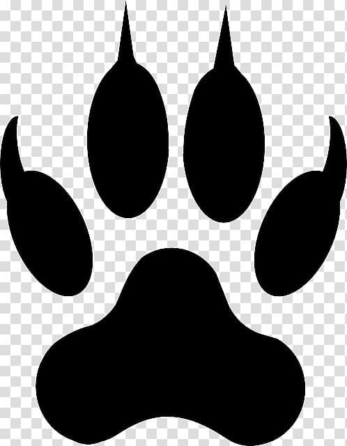 Gray wolf Paw Cat Tiger , pata de cachorro transparent background PNG clipart
