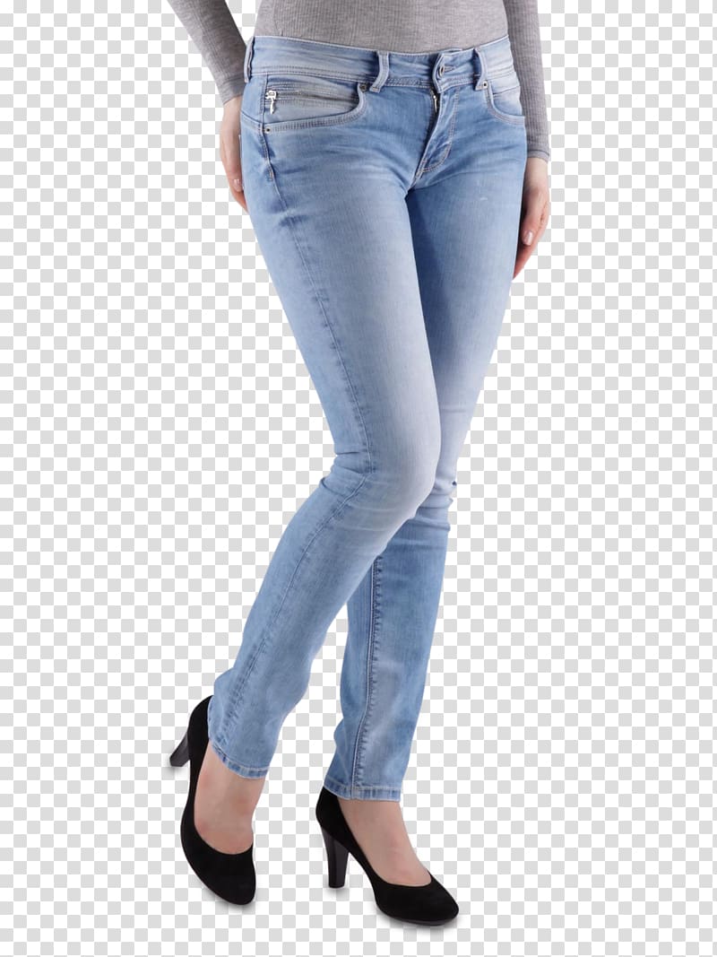 Jeans Denim Blue Slim-fit pants, slim woman transparent background PNG clipart