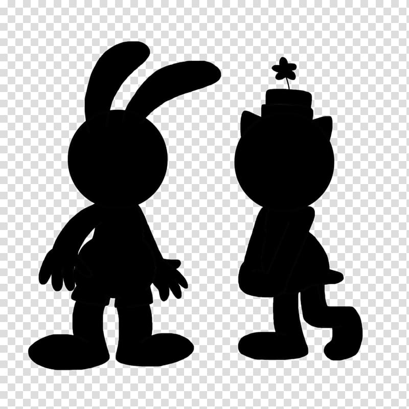 Oswald the Lucky Rabbit Walt Disney Animation Studios Silhouette Vertebrate, oswald the lucky rabbit transparent background PNG clipart