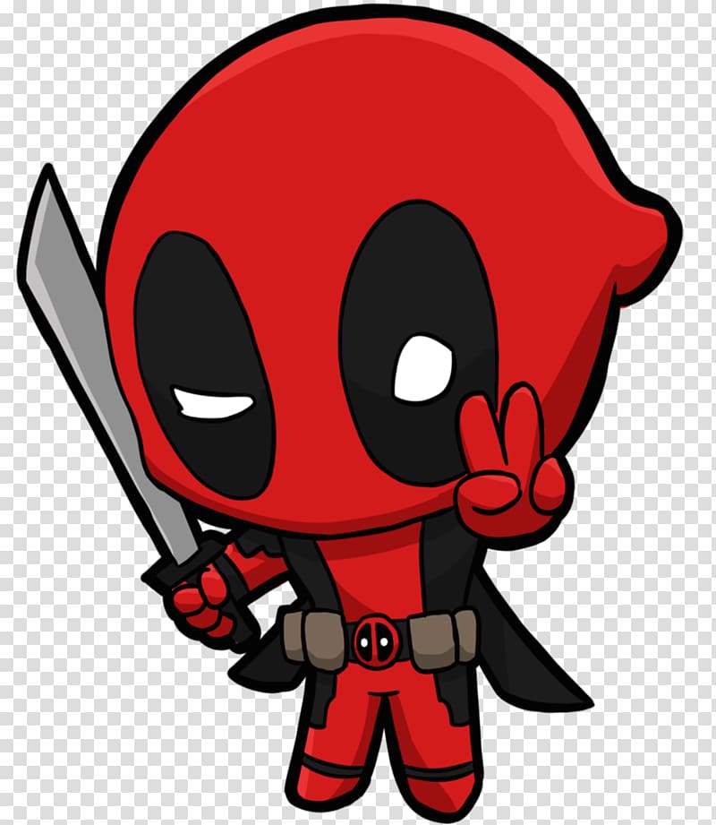 Deadpool , Deadpool Drawing Chibi Comic book Animation, deadpool transparent background PNG clipart