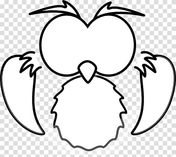 Owl Drawing Cartoon Black and white , Giant Scops Owl transparent background PNG clipart