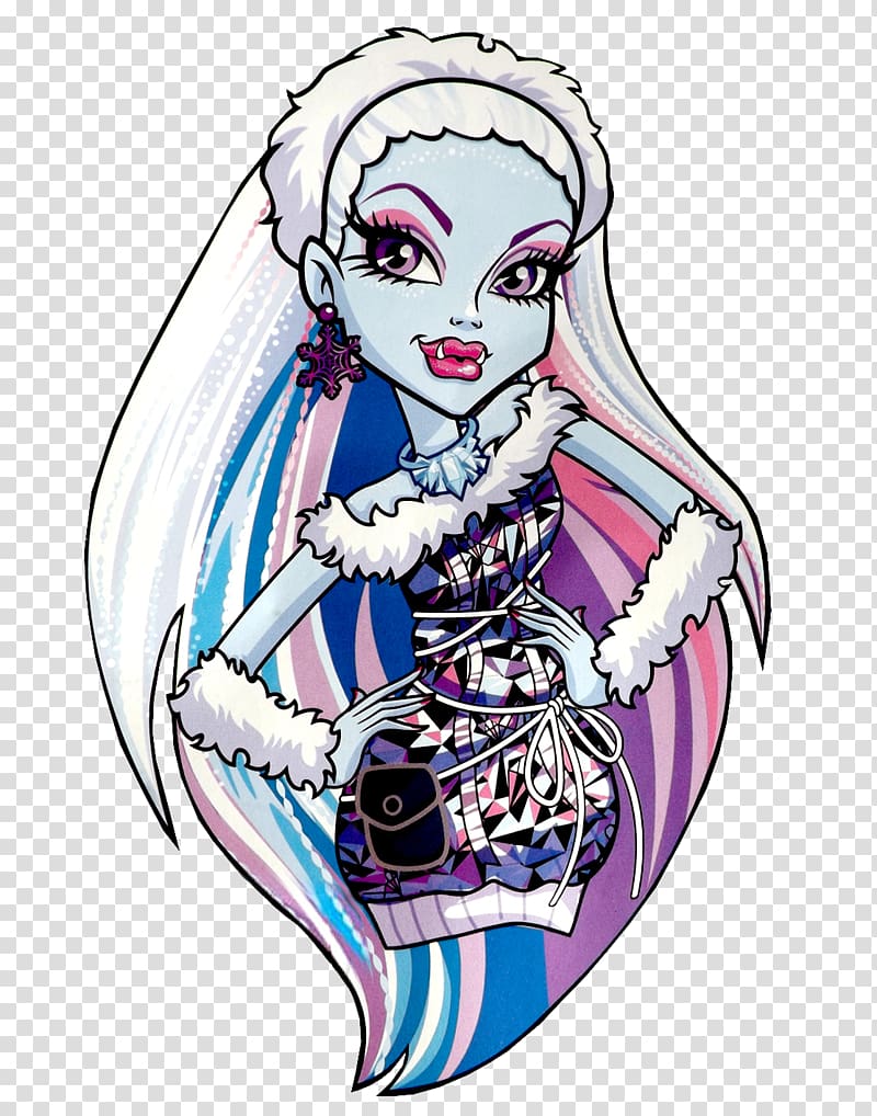 Monster High Coffin Bean Abbey Bominable Doll Barbie OOAK, doll transparent background PNG clipart