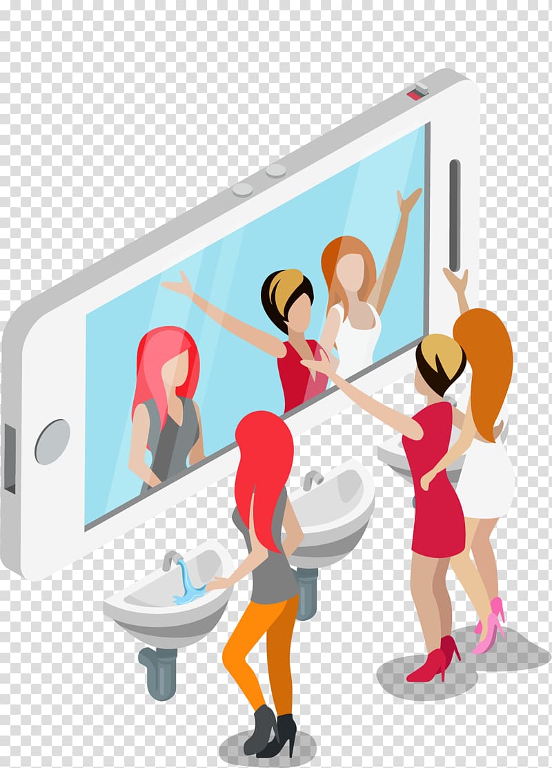Mirror Cartoon, smartphone transparent background PNG clipart