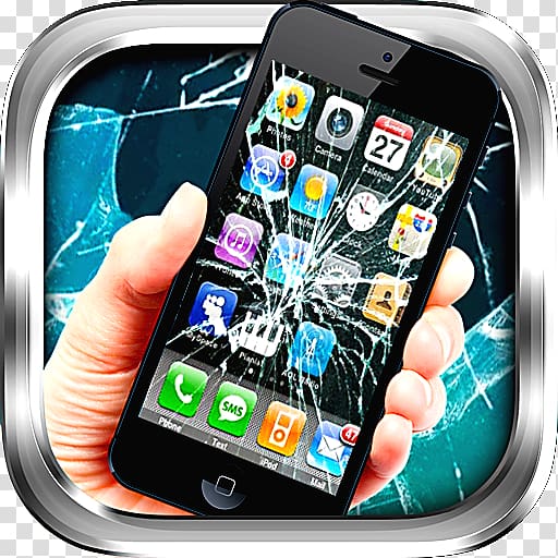 Smartphone Feature phone Crack Screen Prank Broken Screen, Crack Screen Broken Screen Prank, smartphone transparent background PNG clipart
