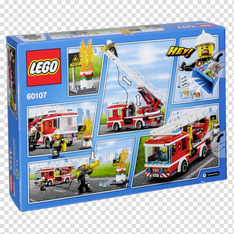 LEGO 60107 City Fire Ladder Truck Lego City Toy Fire engine, toy transparent background PNG clipart