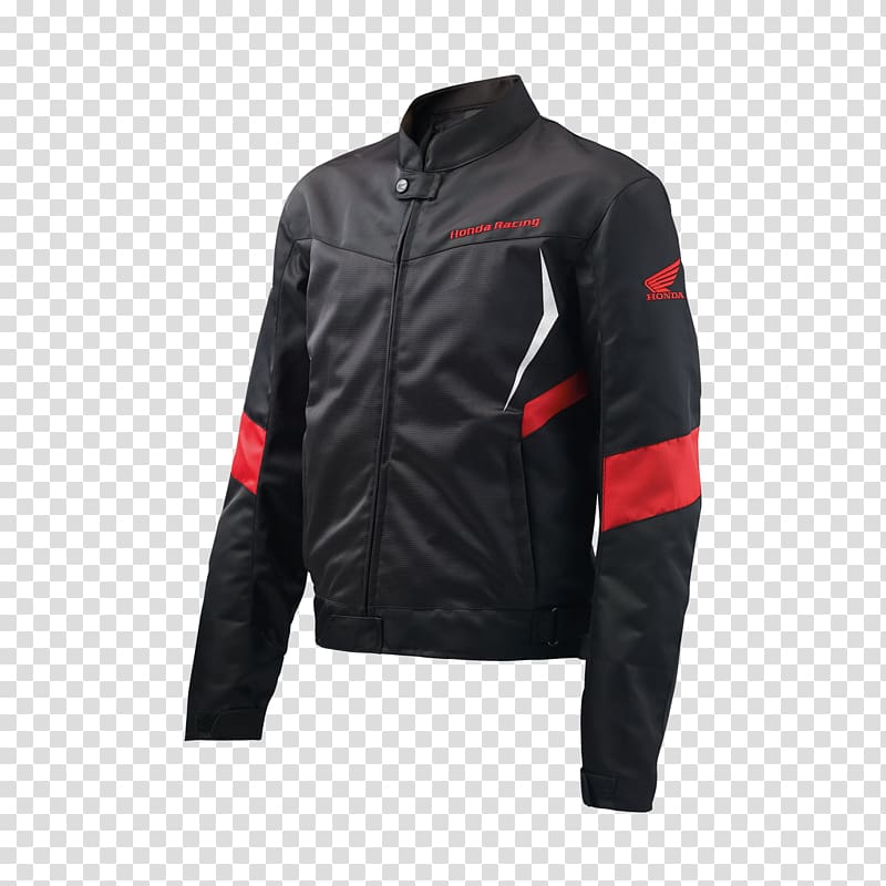 Leather jacket Honda Racing Corporation T-shirt, men\'s jackets transparent background PNG clipart