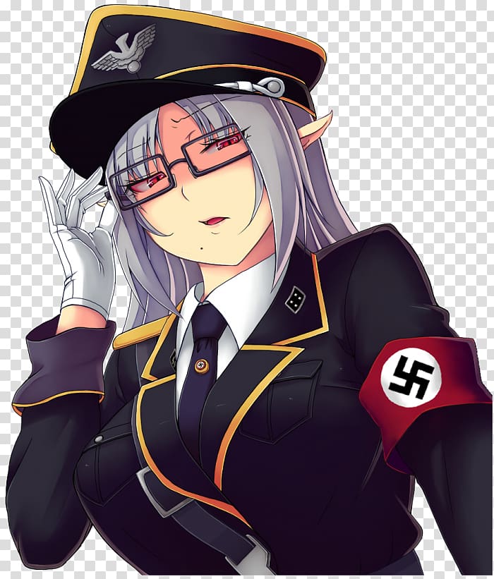 Anime Nazi Germany Nazism Waifu Mangaka, Anime transparent background PNG clipart
