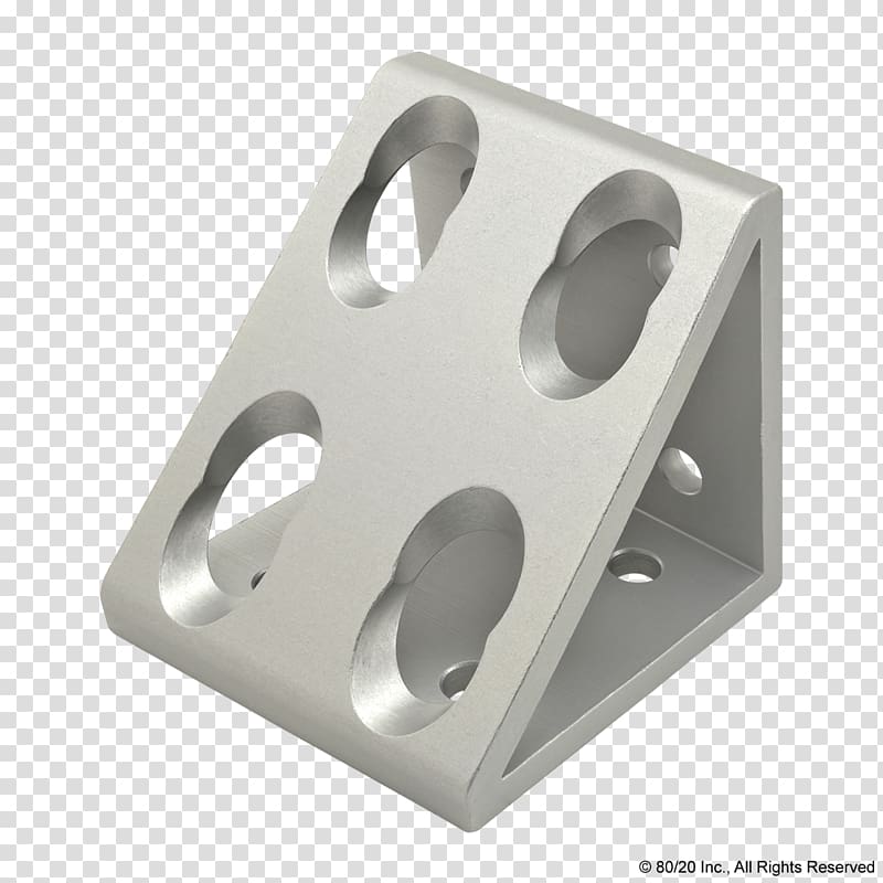 80/20 Angle bracket T-slot nut Aluminium Fastener, metal Corner transparent background PNG clipart