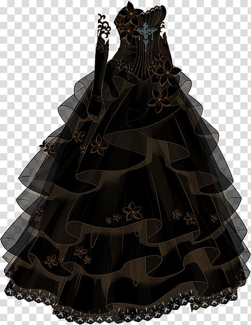 Gown Black Dress, Special black wedding dress transparent background PNG clipart