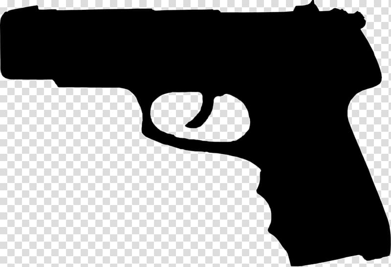 Firearm Pistol Handgun Silhouette, Handgun transparent background PNG clipart