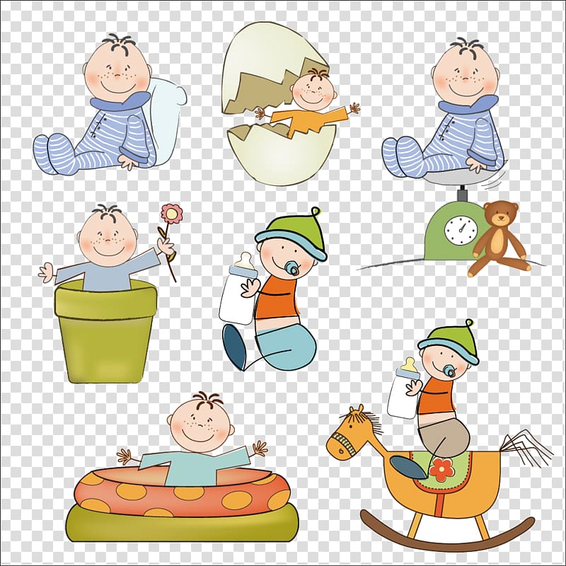 Cartoon Infant Child , Maternal and child cartoon transparent background PNG clipart