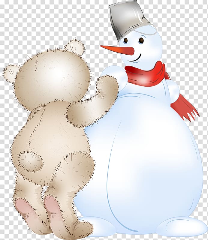 Snowman Illustration, Pretty Snowman transparent background PNG clipart