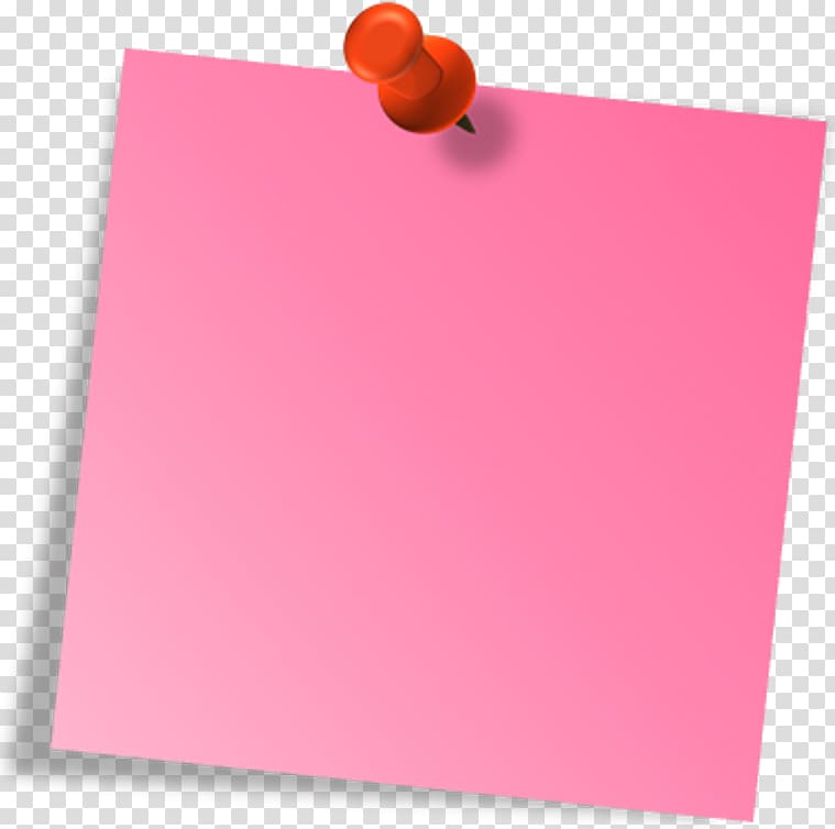 pink sticky note clip art