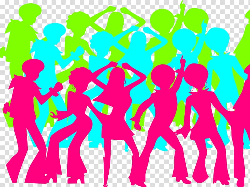 Dance party 1970s Nightclub Disco, singles’ transparent background PNG clipart