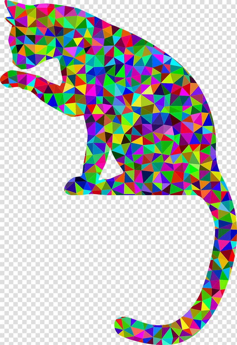 Color Chromatic scale Abstract art Illustration, Colored cat transparent background PNG clipart