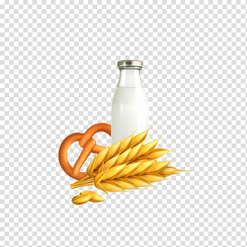 Milk Breakfast cereal Wheat, Nutritious breakfast transparent background PNG clipart