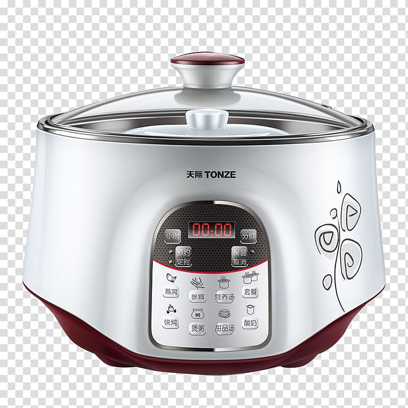 Congee Simmering Rice cooker pot Home appliance, Intelligent rice cooker transparent background PNG clipart